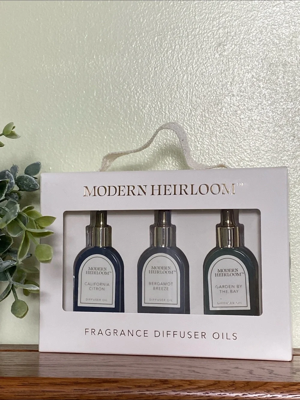 Modern Heirloom Fragrance Diffuser Oils 3 Bottle Set Sand & Fog NWT